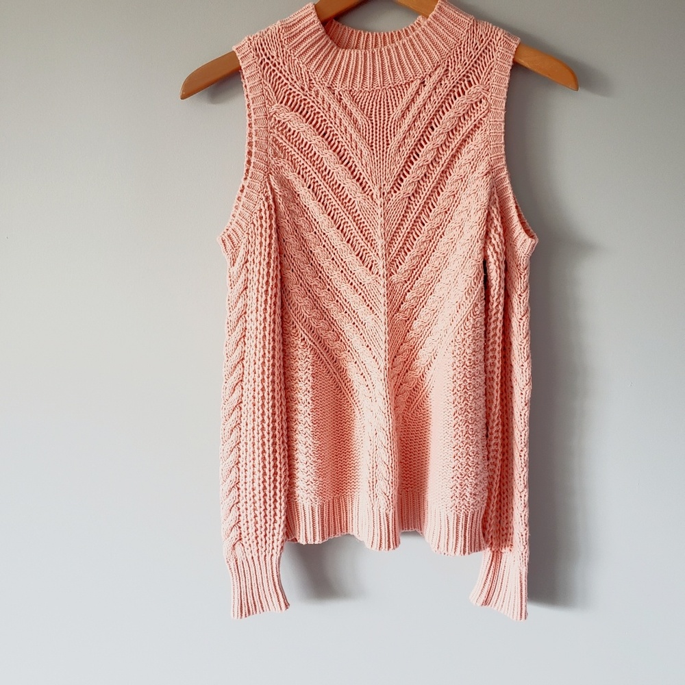 Aeropostale Cold Shoulder Chunky Knit Sweater